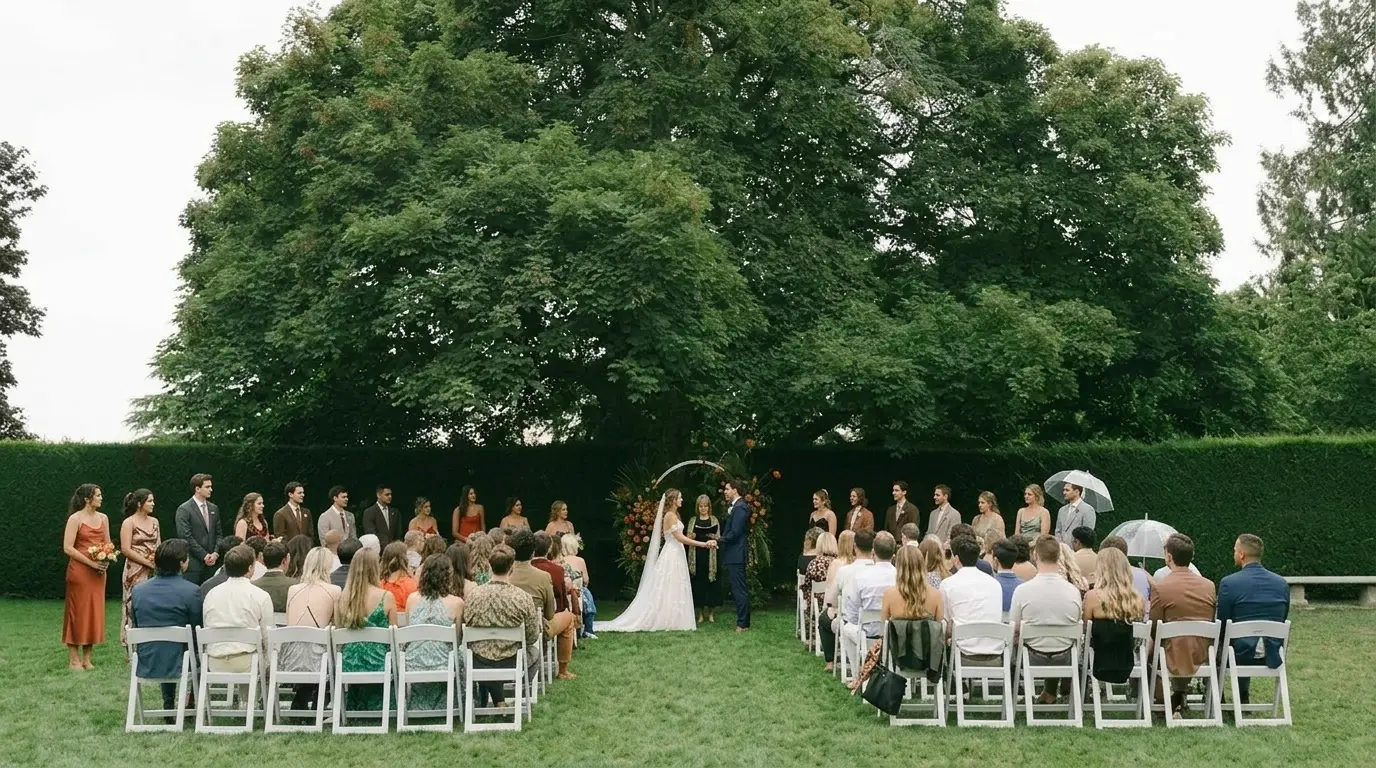 Full ceremony under the tree